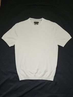 Porter & Ash Men's Short-Sleeve Crewneck Sweater - White
